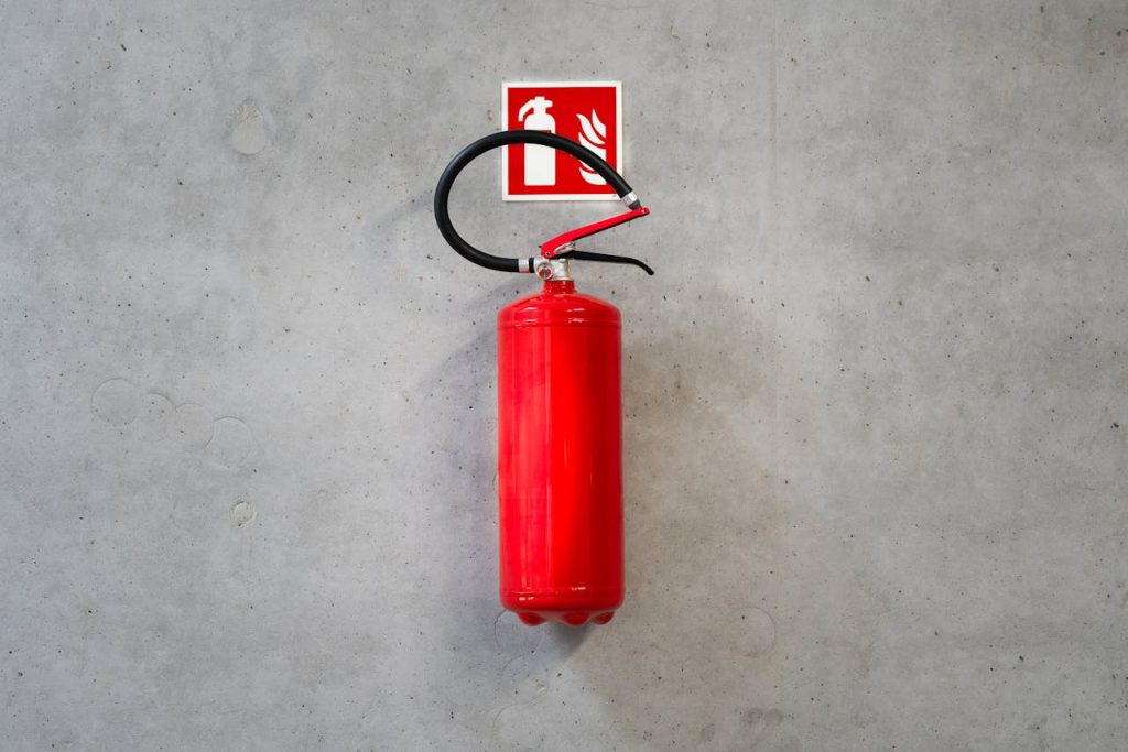 a fire extinguisher